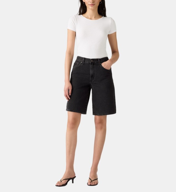 levi's - Short Baggy Dad ample en coton - Noir