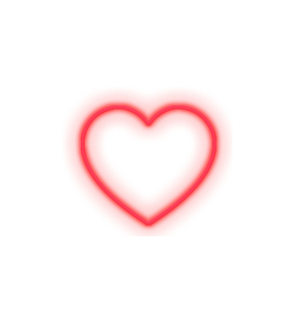 Applique murale néon LED Heart Small rouge