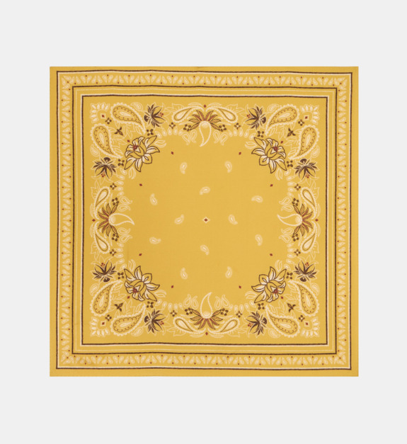 jodhpur - Carré bandana Kamari en soie - Jaune
