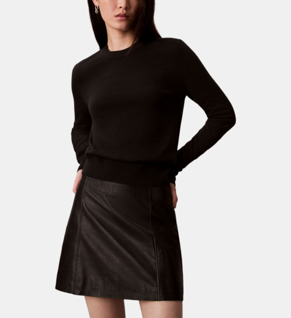 Pull ajusté col rond