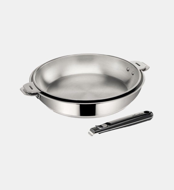 SALVASPAZIO+++-+Lot+2+poeles+et+poignee+Salvaspazio+Ø24+et+Ø28+cm