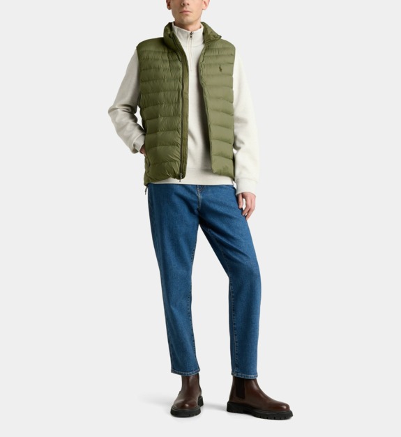 polo ralph lauren - Doudoune droite sans manches matelassée - Vert