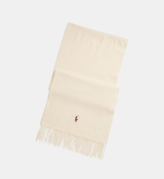 Echarpe en laine frangée signature - vue 2