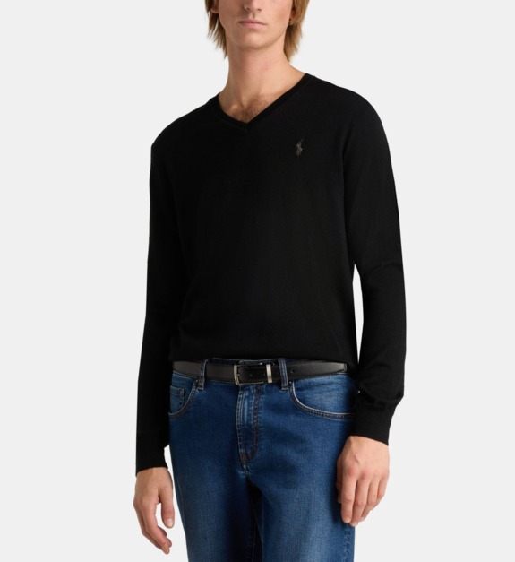 Pull droit en laine signature