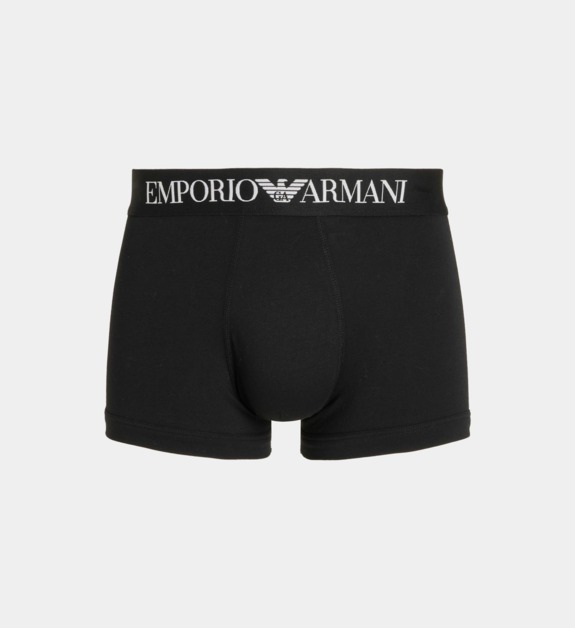 emporio armani - Boxer en coton stretch - Noir