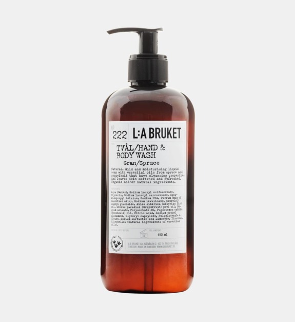 l:a bruket - Wash - 222 gel douche et corps Épicéa -