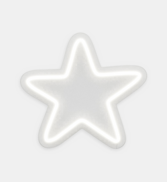 Candyshock led - Applique murale néon LED Etoile 41 cm Blanc chaud