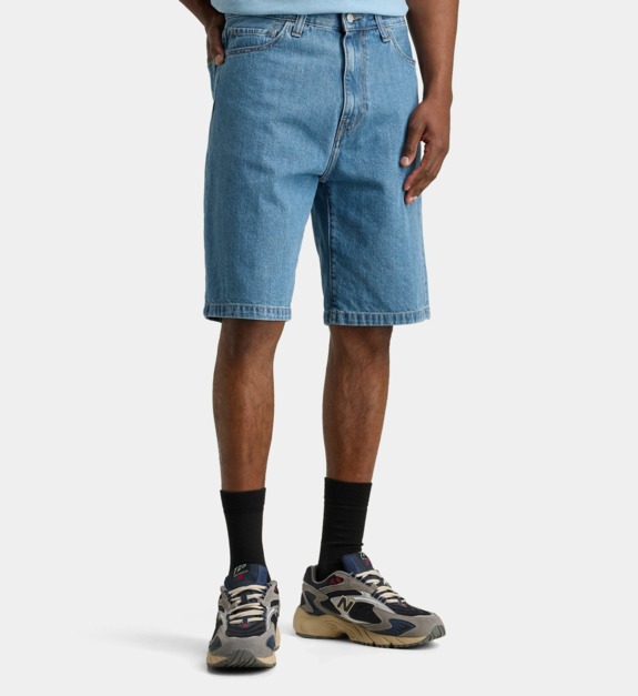 carhartt wip - Short droit Landon en denim de coton - Bleu