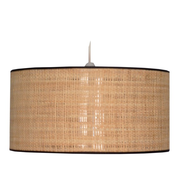 Suspension cylindrique rabane naturel Ø40 cm