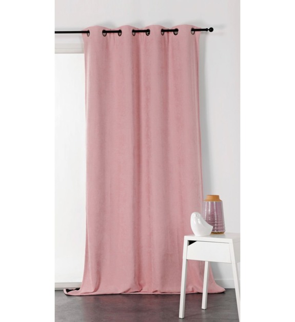 linder - Rideau à œillets Alaska OBS rose 140 x 260 cm - Rose