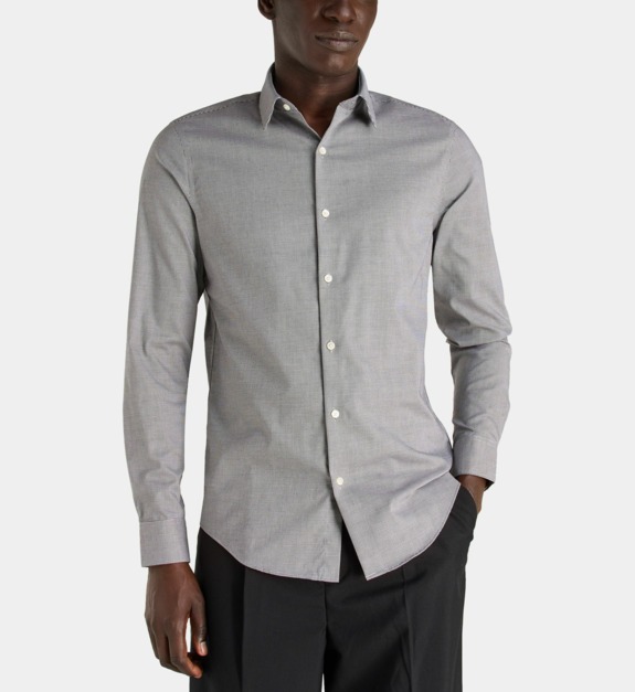 Chemise slim en coton - vue 4