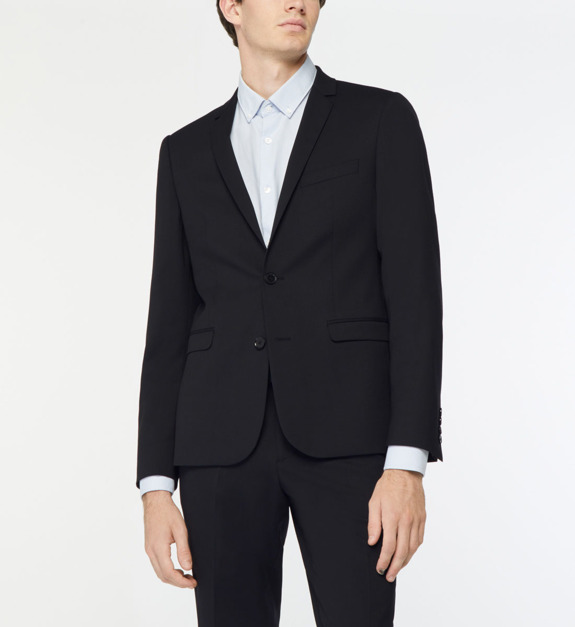 comptoir gl - Veste de costume slim Jonet laine mélangée - Noir